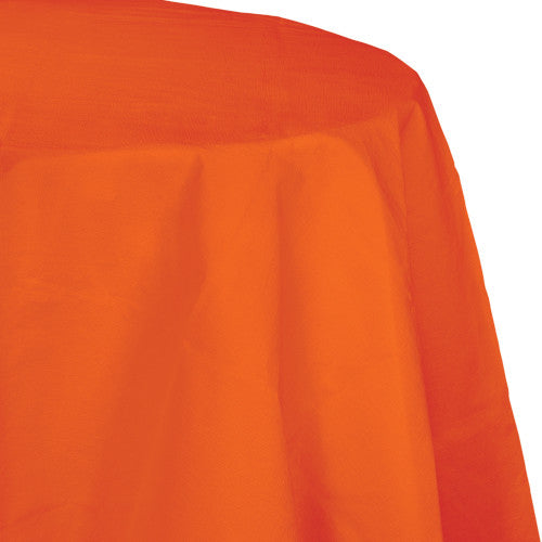 Round Paper Table Cover - Sun Kissed Orange