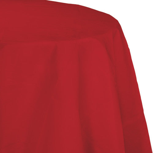 Round Paper Table Cover - Classic Red