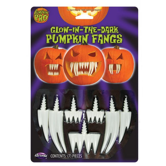 Glow In The Dark Pumpkin Fangs - Fangs