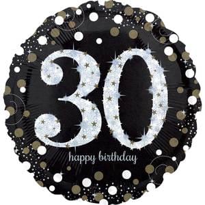Birthday: #30 Holographic - 18"