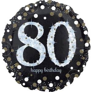 Birthday: #80 Holographic - 18"