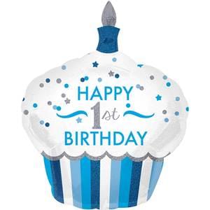 1st Birthday Blue Cupcake - 36"