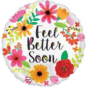 Feel Better Soon Floral Wreath - 18"