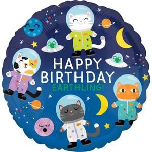 Birthday: Space Cats - 18"