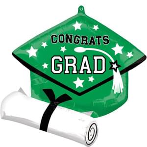 Graduation: Green School Colors - 25"