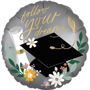 Graduation: Satin Follow Your Dreams - 18"