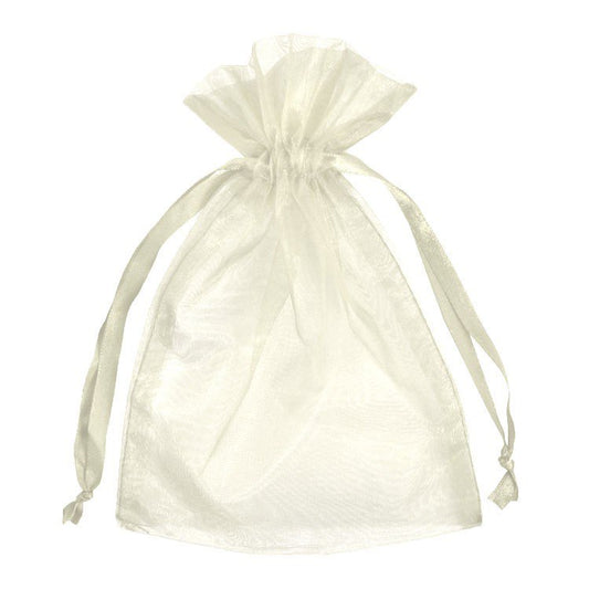 Large Organza Favor Pouches - Ivory 10ct