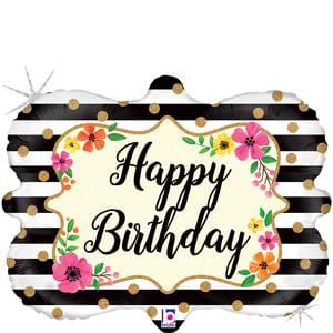 Birthday: Floral Frame - 30"