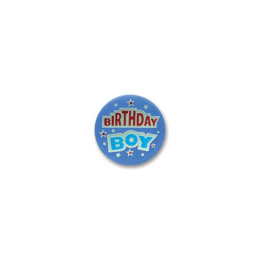 Satin Button - Birthday Boy