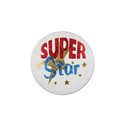 Satin Button - Super Star