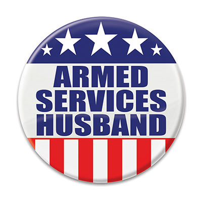 Button - Armed Services Husband