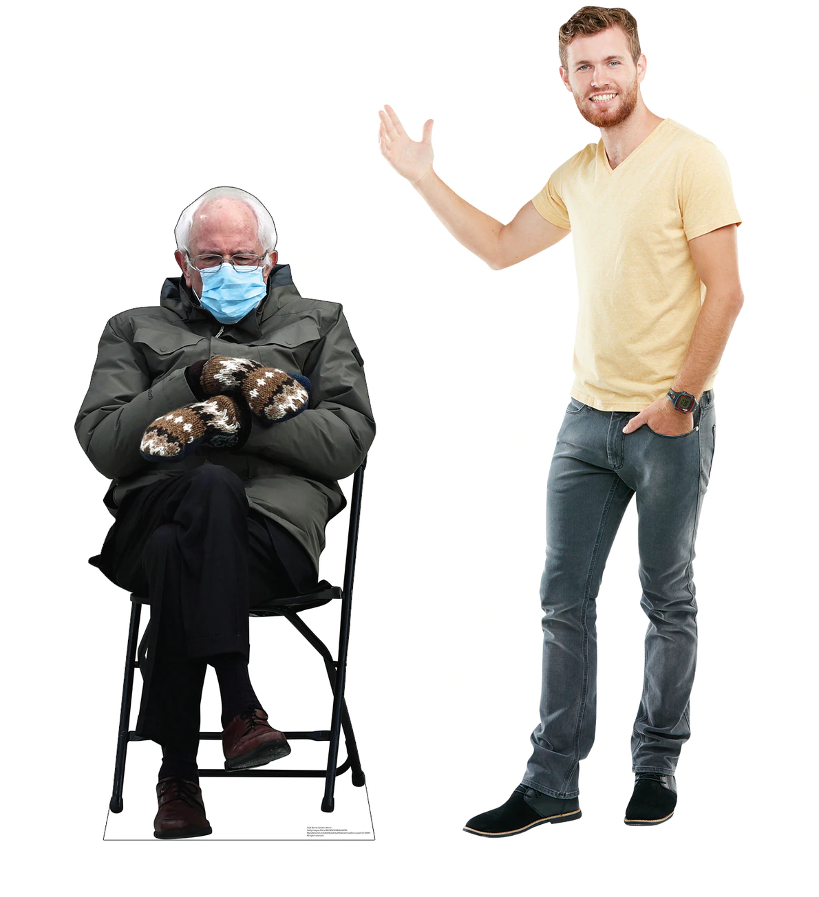 Cardboard Cutout - Bernie Sanders Mittens