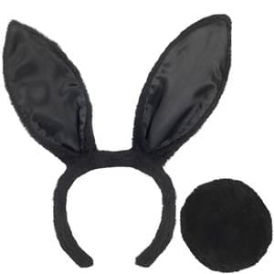 Bunny Ears & Tail - Black