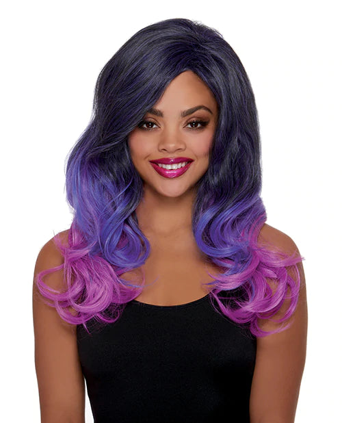 Faux Ombre Layered Wig Purple