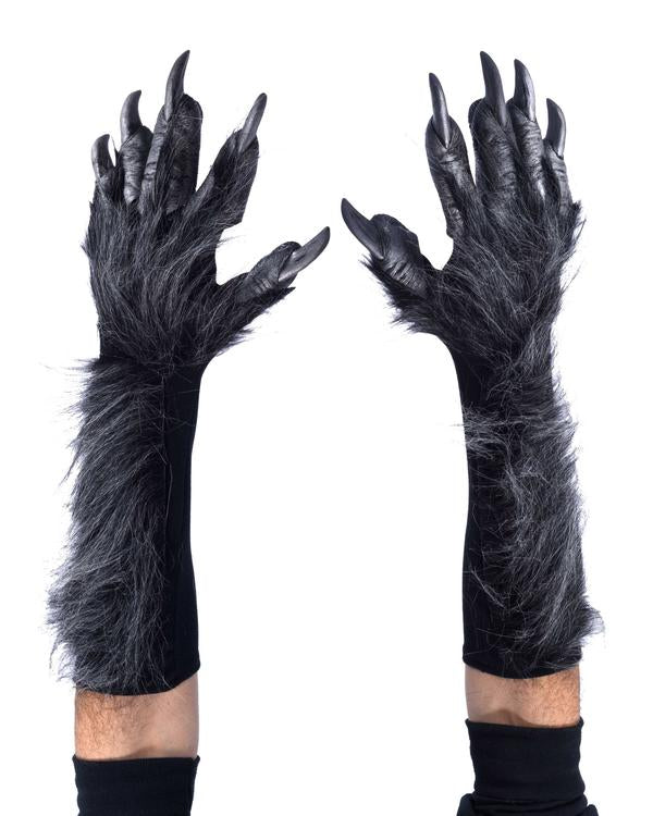 Grey Killer Wolf Costume Hands/Paws