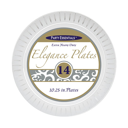 10.25" Clear Elegance Plates 14ct