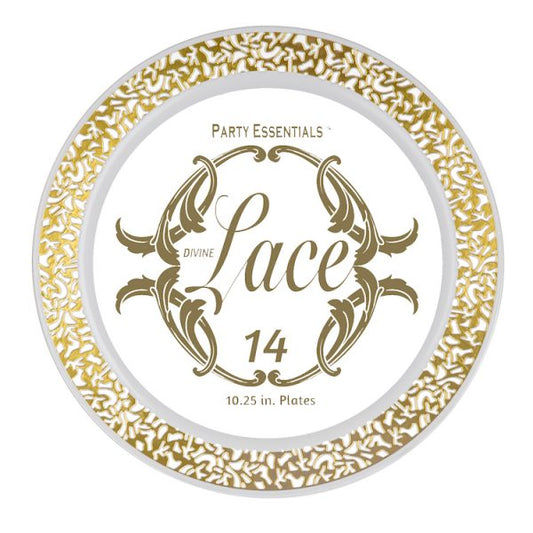10.25" Gold Lace Plates 14ct