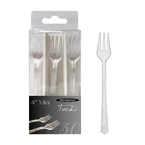 Clear Mini Forks 30ct