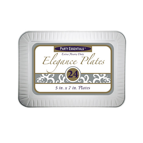 5″X 7″ Clear Elegance Plates 24ct