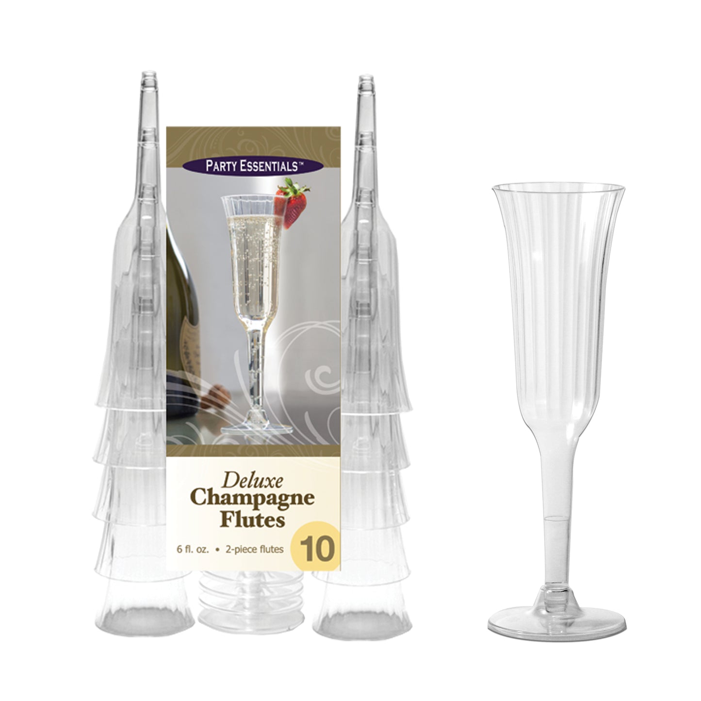 Deluxe Champagne Flutes 10ct