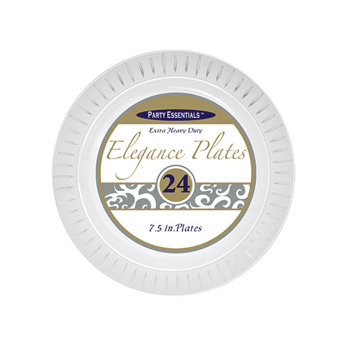 7.5" Clear Elegance Plates 24ct