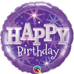 Birthday: Purple Sparkle - 18"