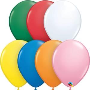 11" Assorted Colors With White - 100ct