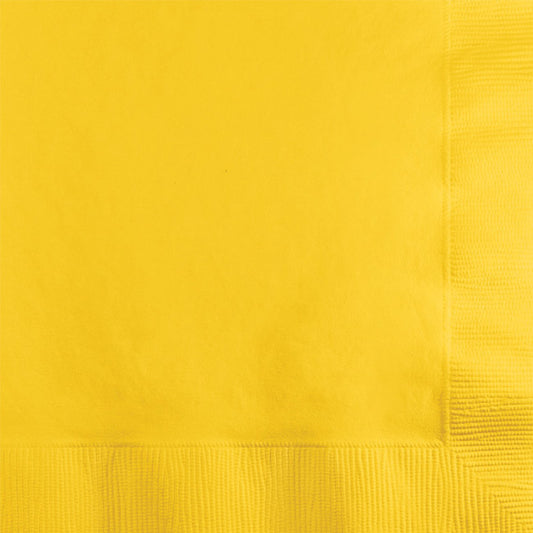 Lunch Napkins (2 Ply) - School Bus Yellow 50ct