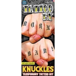 Knuckles Alphabet Tattoos