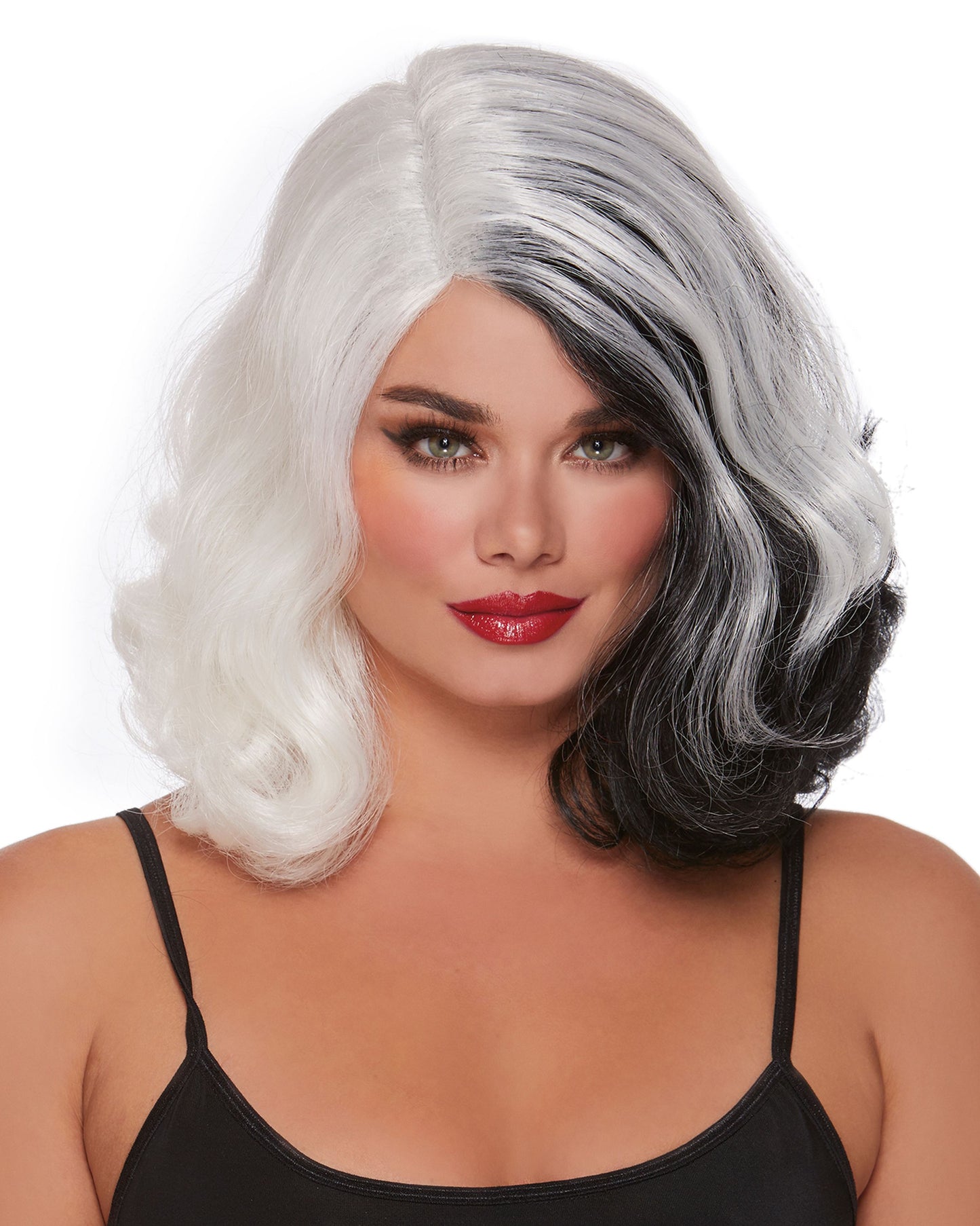 Split Hues Glam Wig Black/White