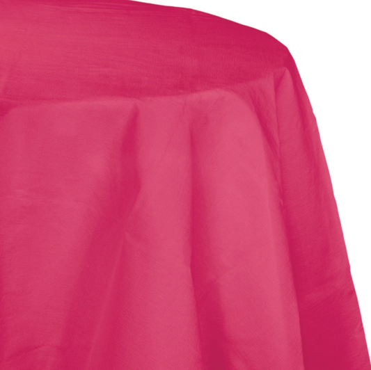 Round Paper Table Cover - Hot Magenta