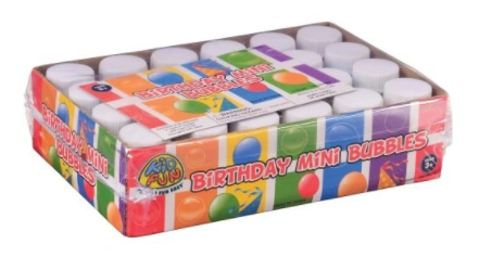 Mini Birthday Bubbles 24ct