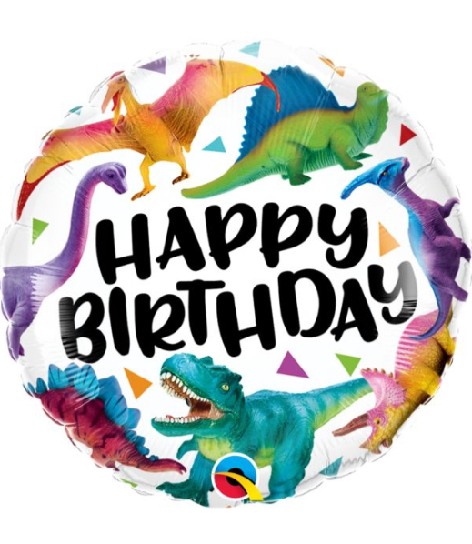 Birthday: Colorful Dinosaurs - 18"