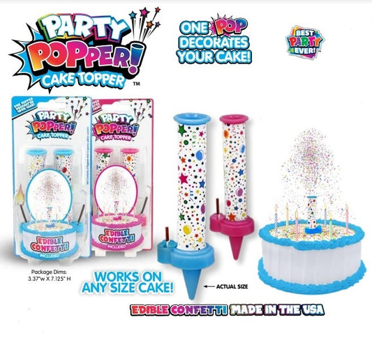 Party Popper Cake Topper 2ct
