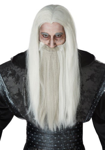 Dark Wizard Wig and Beard Set