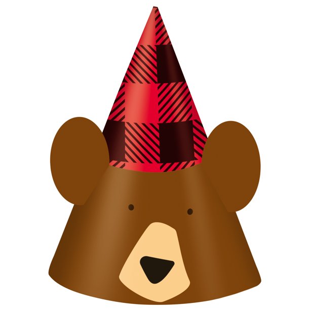 Hats - Plaid Bear 8ct