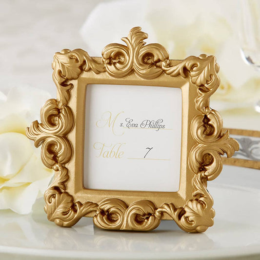Royale Gold Baroque Place Card/Photo Holder 6ct
