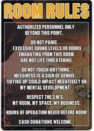 Metal Sign - Room Rules