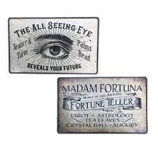 18" Metal Sign Fortune Teller