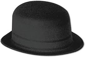 Plastic Velour Bowler