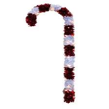 44" Tinsel Candy Cane