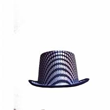 Silver Dot Top Hat