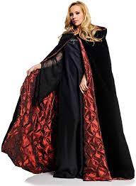 Deluxe Velvet & Satin Cape With Embossed Lining - Red
