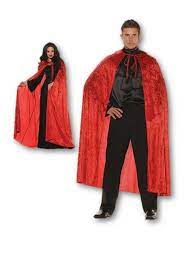 Velvet Cape With Collar - Red