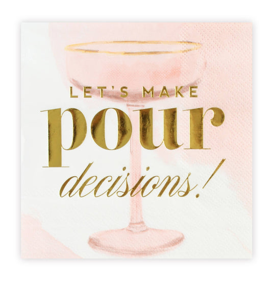 Beverage Napkins - Let's Make Pour Decisions 20ct