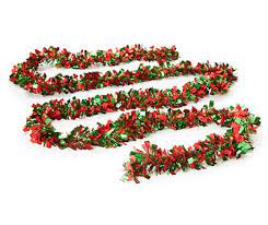 10' Tinsel Garland Green/Red