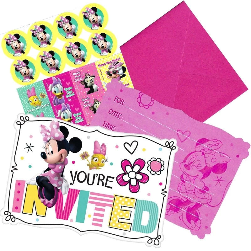 Invitations - Minnie Mouse 8ct
