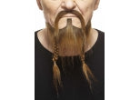 Twin Braid Beard & Mustache - Brown