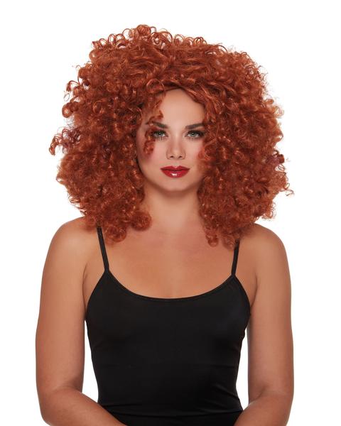 Natural Big Volume Curly Wig - Auburn