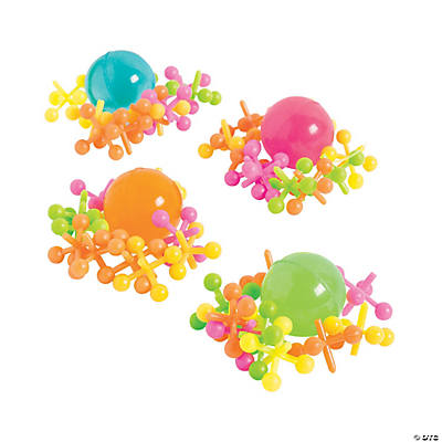 Neon Jacks & Ball Sets 8ct